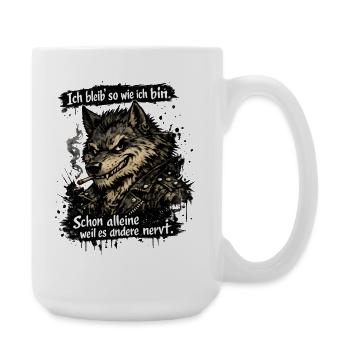 Ich bleib so wie ich bin, weil es andere stört - Große Tasse 440 ml - Weiß - Rechts