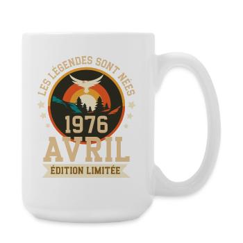 les Légende Née Avril 1976 Édition Limitée - Grande tasse 440 ml - blanc - Droite