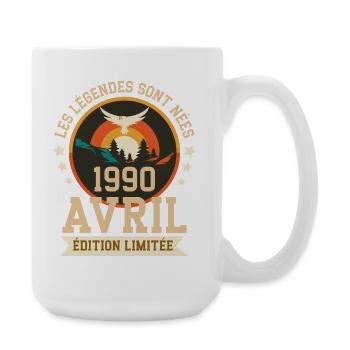Légende Née Avril 1990 Édition Limitée - Grande tasse 440 ml - blanc - Droite