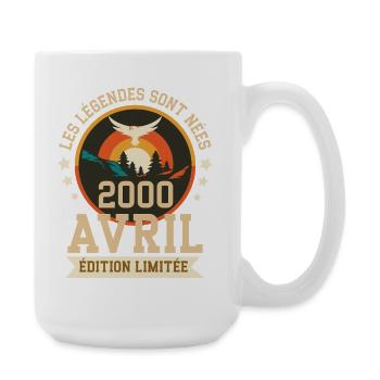 Légende Née Avril 2000 Édition Limitée - Grande tasse 440 ml - blanc - Droite