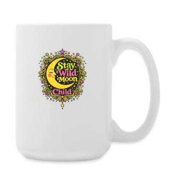 Stay Wild Moon Child Tee Art - Large Mug 440 ml - white - Right