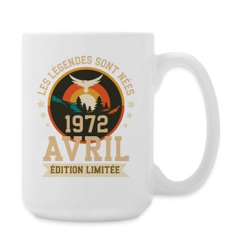 Légende Née Avril 1972 Édition Limitée - Grande tasse 440 ml - blanc - Droite