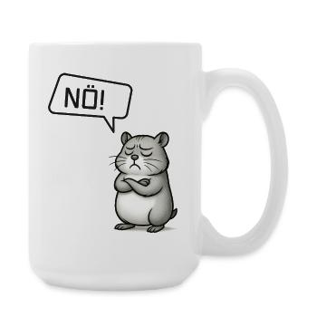 Nö! Hamster – Kleiner Sturkopf sagt Nein - Große Tasse 440 ml - Weiß - Rechts