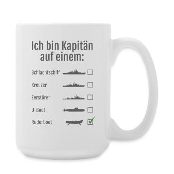 Je suis capitaine sur un... - Grande tasse 440 ml - blanc - Droite