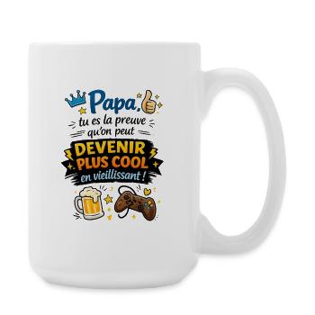 Papa, preuve que l'âge brille - Grande tasse 440 ml - blanc - Droite