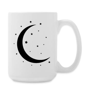 Crescent Moon and Stars - Large Mug 440 ml - white - Right