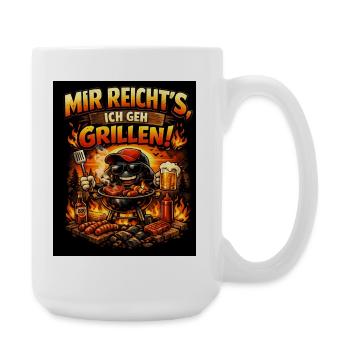 I've had enough, I'm going to have a barbecue - Large Mug 440 ml - white - Right