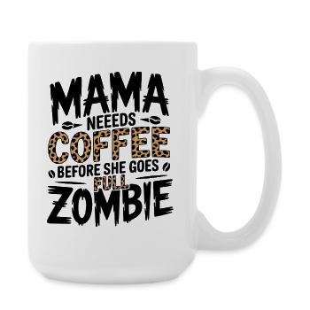 Mom needs coffee - Large Mug 440 ml - white - Right