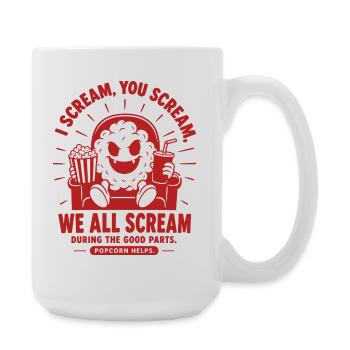We All Scream Horror Popcorn - Large Mug 440 ml - white - Right