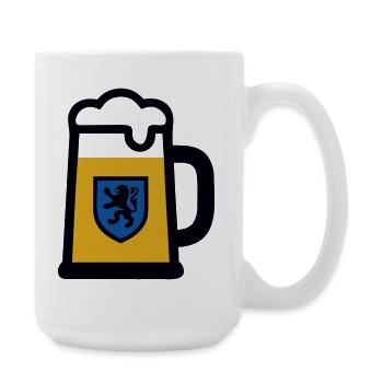 Beer Mug Bavaria Lions Coat of Arms Folk Festival - Large Mug 440 ml - white - Right