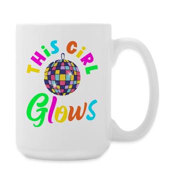 Retour rétro au design vintage des années 80 - Grande tasse 440 ml - blanc - Droite