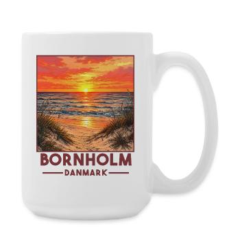 Ostsee Sonenuntergang Bornholm - Große Tasse 440 ml - Weiß - Rechts