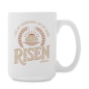 Aufgegangenes Sauerteig-Amen-Tee - Große Tasse 440 ml - Weiß - Rechts