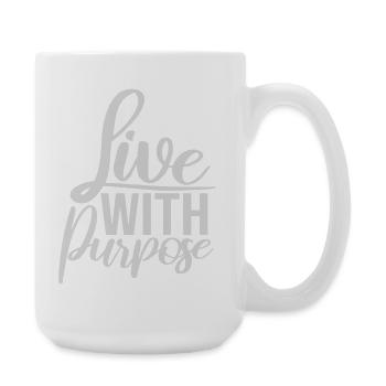 Vivre avec un but motivation sensée Mentalité dire - Grande tasse 440 ml - blanc - Droite