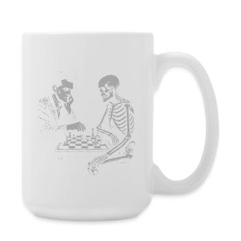 Wittgenstein playing chess with death - Large Mug 440 ml - white - Right