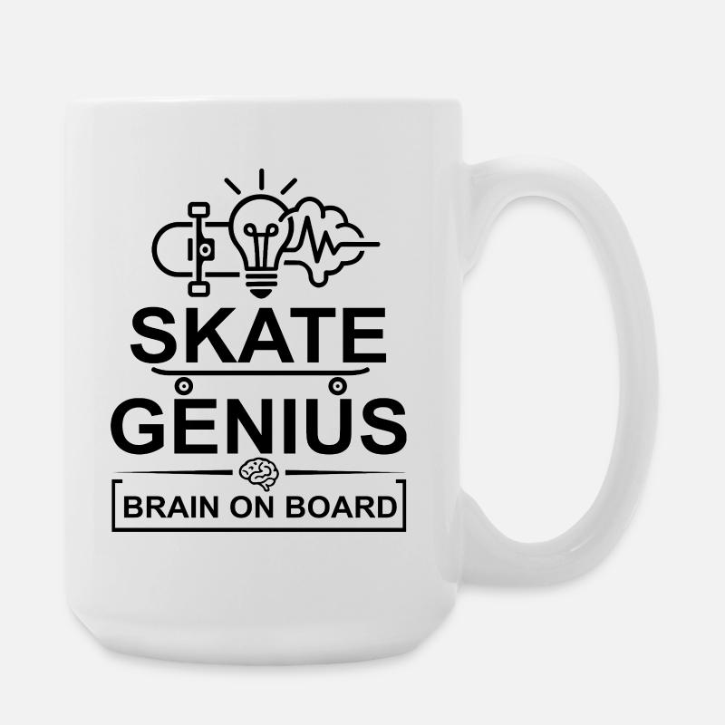 Genius Skate Brain On Board - Large Mug 440 ml - white