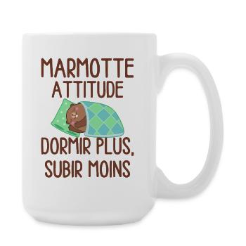 Marmotte Attitude Dormir Plus - Grande tasse 440 ml - blanc - Droite
