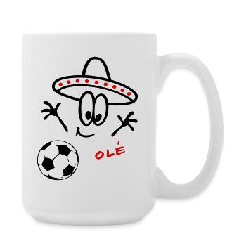 Sombrero Fußball  - Große Tasse 440 ml - Weiß - Rechts