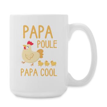 Papa Poule Papa Cool - Grande tasse 440 ml - blanc - Droite