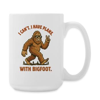 Bigfoot avec le signe de paix - Grande tasse 440 ml - blanc - Droite