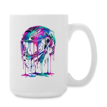 Neon Tropfhelm Kunst - Large Mug 440 ml - white - Right