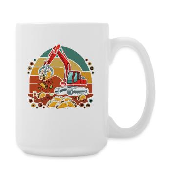 Excavation de tacos de construction - Grande tasse 440 ml - blanc - Droite