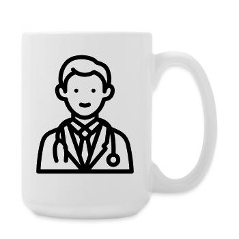 Arzt - Große Tasse 440 ml - Weiß - Rechts