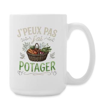 J'Ai Jardinage,J'Peux Pas J'Ai Potager Jardinier  - Grande tasse 440 ml - blanc - Droite