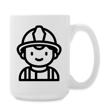 Feuerwehrmann - Große Tasse 440 ml - Weiß - Rechts