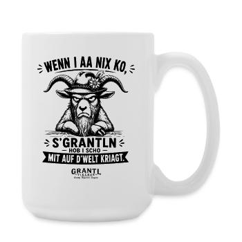 Bayerische Grantl Viecher Wenn I aa nix ko - Große Tasse 440 ml - Weiß - Rechts
