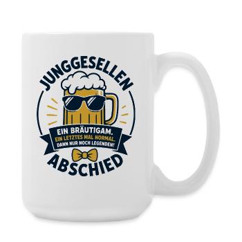 Junggesellenabschied Ein Bräutigam Eine Legende - Große Tasse 440 ml - Weiß - Rechts