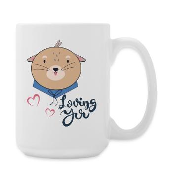 Nounours - Grande tasse 440 ml - blanc - Droite