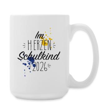 Im Herzen Schulkind 2026 - Große Tasse 440 ml - Weiß - Rechts