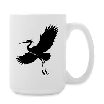 Flying Heron - Large Mug 440 ml - white - Right