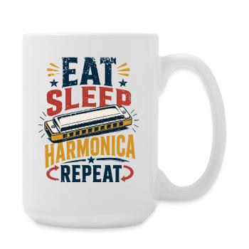 Instrument Harmonica Repeat-Music Harmonica - Large Mug 440 ml - white - Right
