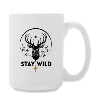 Elch Natur Wild  - Große Tasse 440 ml - Weiß - Rechts