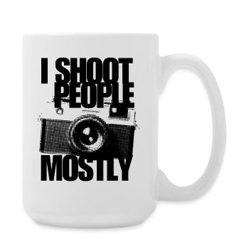 Je photographie surtout des gens, l’humour de l’appareil photo de photographe - Grande tasse 440 ml - blanc - Droite