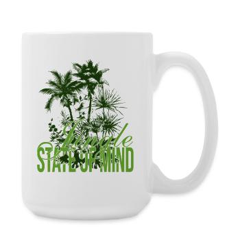 Jungle State of Mind – Palmen Design - Grande tasse 440 ml - blanc - Droite