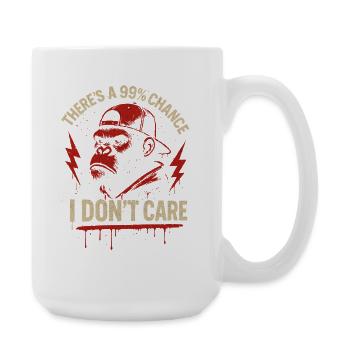 99% Wahrscheinlichkeit, dass es mir egal ist - Große Tasse 440 ml - Weiß - Rechts
