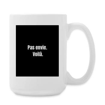 Pas envie – Citation minimaliste française - Grande tasse 440 ml - blanc - Droite