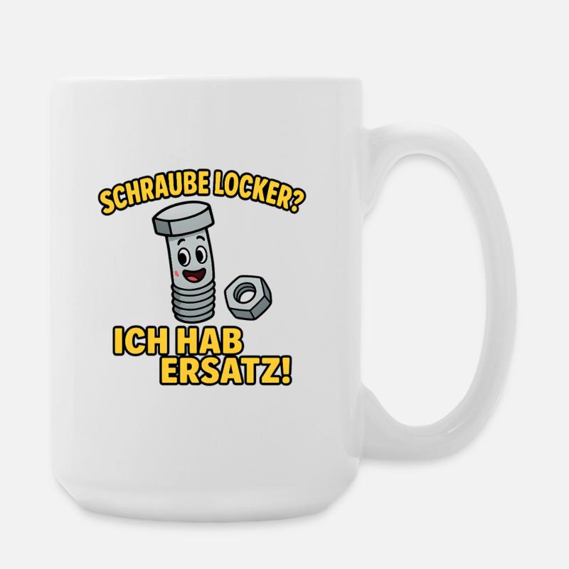 Screw loose? I have a replacement. - Large Mug 440 ml - white