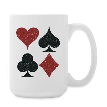 Carte Couleurs Symboles Grunge Texture 2 - Grande tasse 440 ml - blanc - Droite