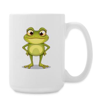 Charming frog with friendly look - Large Mug 440 ml - white - Right
