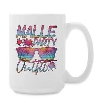 Malle Party Outift with Palm Trees and Sunglasses - Large Mug 440 ml - white - Right