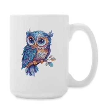 Eule - Große Tasse 440 ml - Weiß - Rechts