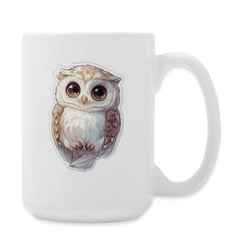 Eule - Große Tasse 440 ml - Weiß - Rechts