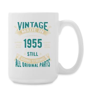 Vintage 1955 Classic Text Design - Large Mug 440 ml - white - Right
