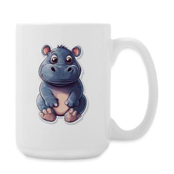 Hippopotamus - Large Mug 440 ml - white - Right