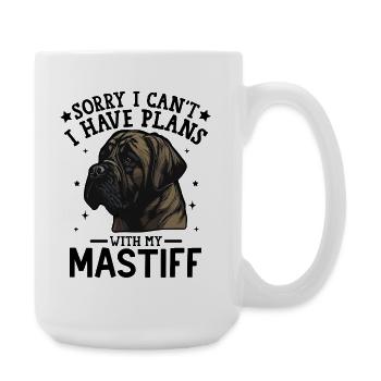 Majestätische Mastiff-Porträtillustration - Große Tasse 440 ml - Weiß - Rechts