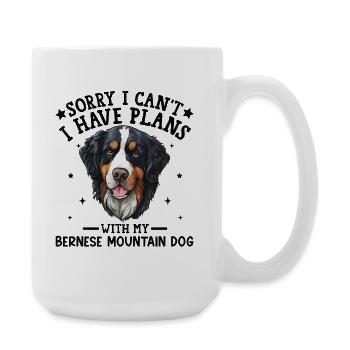 Realistic Bernese Mountain Dog Illustration - Large Mug 440 ml - white - Right